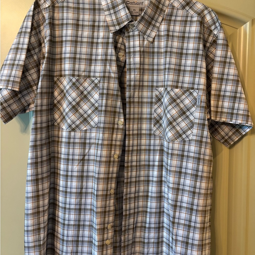 Carhartt Men's Blue Plaid Shirt